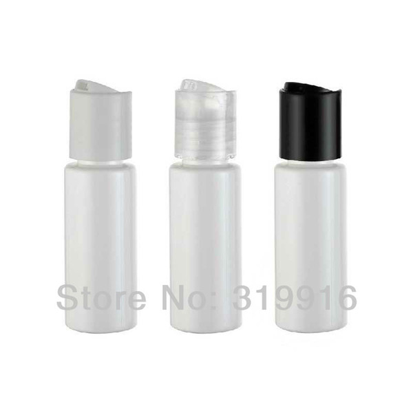 wholesale 20ml x 100 white empty cosmetic sample plastic bottles PET,20g lotion cosmetic packaging containers with disc top cap,