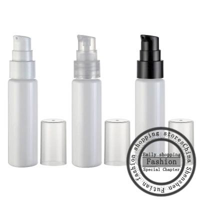 Hot sale,50pcs, 30ml White flat shoulder beak bottle (powder pump), beak-bottle travel sub-bottling cream lotion bottle