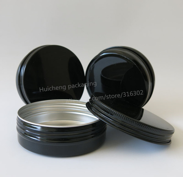 10 x 100g Black Aluminum Jar, 100cc metal jar for cream powder gel use,100ml aluminum container