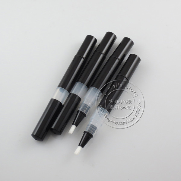 115pcs/lot 2.2ml nail art oil pen empty twist up nail brush pen with black brush applicator