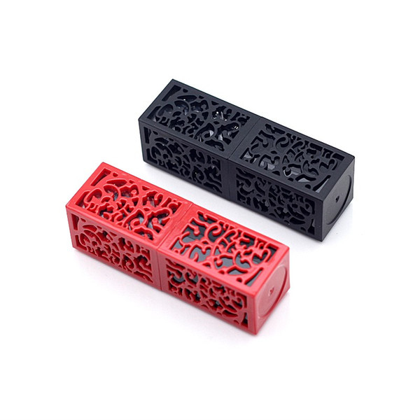 Make Up Empty Lipstick Tube Red Black Hollow Lip Balm Containers DIY 12.1mm Homemade Packaging Material Shell 20pcs/lot