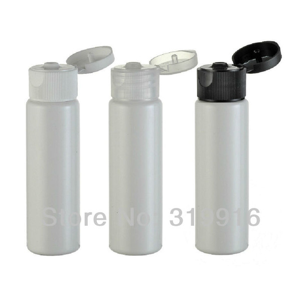 wholesale 30ml white flip top empty plastic travel bottles containers 100pc/lot free shipping