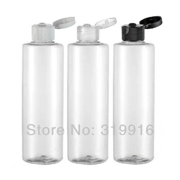 wholesale 250ml transparent flip top cap plastic cosmetic bottle,250cc containers free shipping 20pc/lot