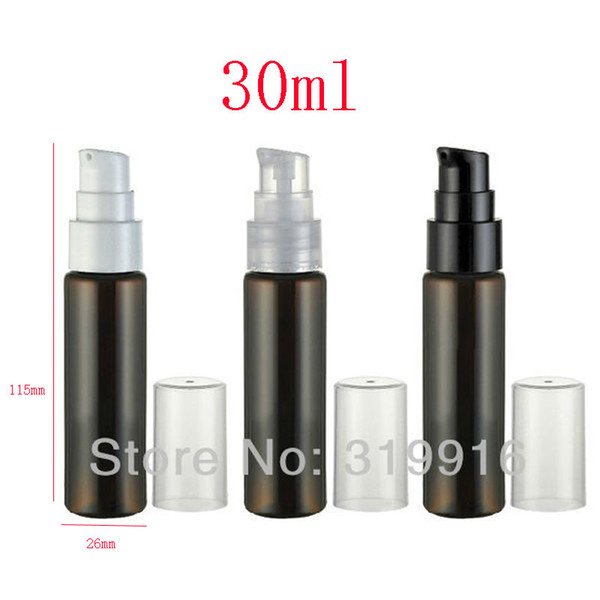 30ml x 50 brown plastic lotion bottles,30cc empty PET cream bottle pump,1oz cosmetic packaging,cosmetic containers cream pump