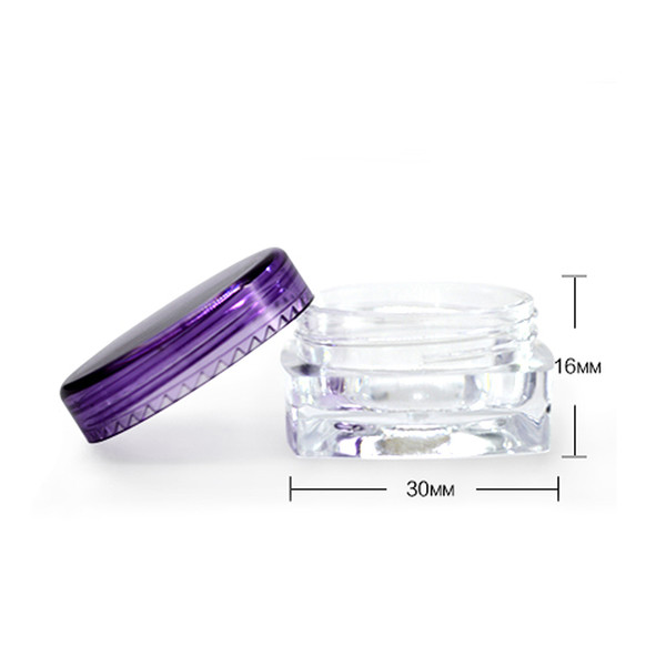 100Pcs 3g Refillable Bottles Cosmetic Empty Jar Pot Eyeshadow Acrylic Makeup Bottles Face Cream Container