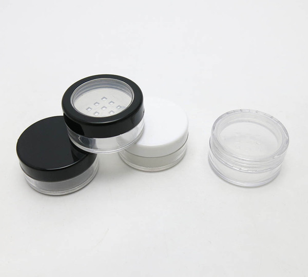 50 x 2G Small Plastic Powder Jar with hole Seal Powder Case Small Plastic powder case