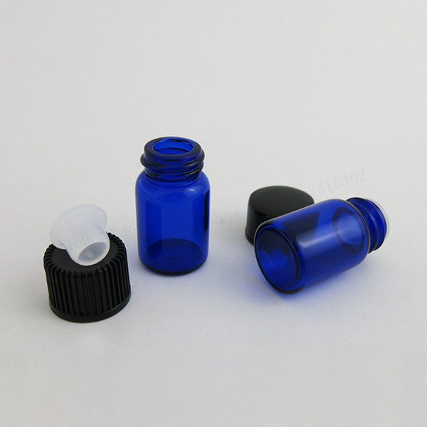 100 x 2ml Cobalt Blue Glass Essential Oil Bottle With Plastic Lid 2ml Glass Bottle Mini Vials Mini Glass Container