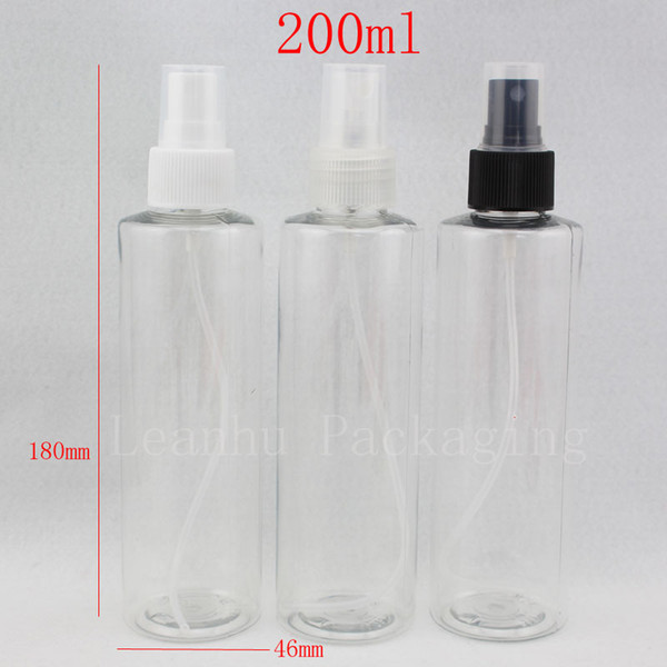 200ml X 30 empty spray pump cosmetic PET bottle transparent ,200cc clear toilet water makeup setting sprayer pump container