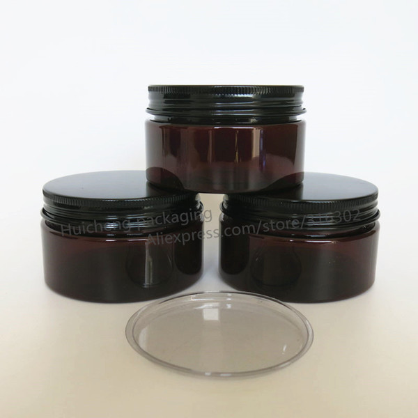 20 x 100 gram Amber Empty Plastic Jar With Lid Makeup Bottle Cosmetic Packaging Hand Cream Containers Facial mask Jars