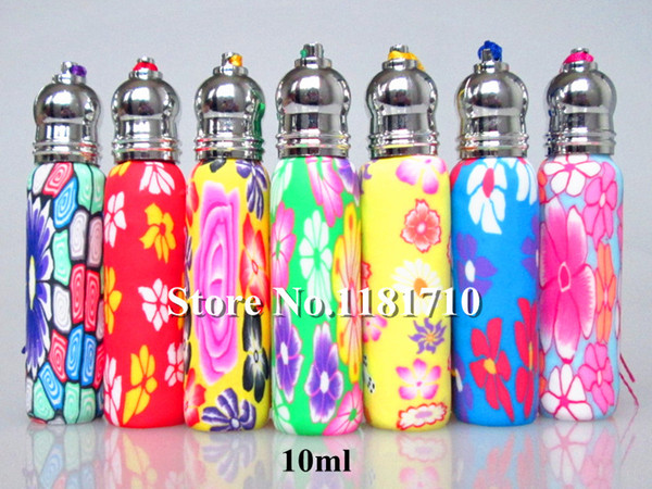 Wholesale 10ml Roll On Bottles Refillable Perfume Vials Empty Polymer Clay Essential Oils Bottle