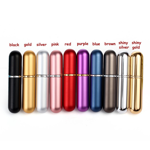 High Quality 6ml Mini Colorful Small Travel Perfume Atomizer Metal Refillable Spray Bottle Empty Aluminum Perfume Atomizers