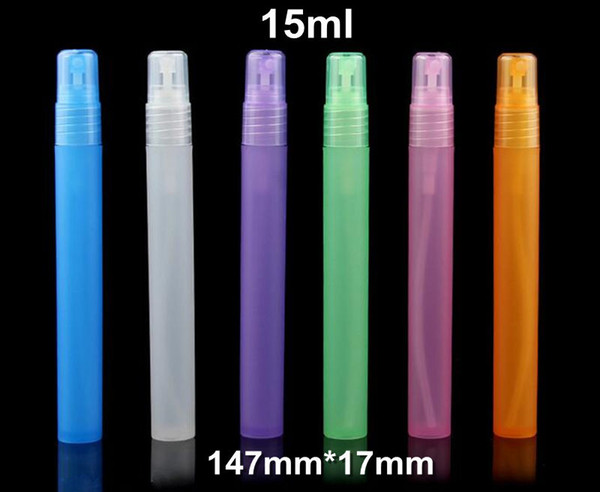 Free shipping Plastic Spray Bottle 15ml Mist Spray Bottle PP Perfume Sample Vials Test Bottle,2/3/5/10ml Available