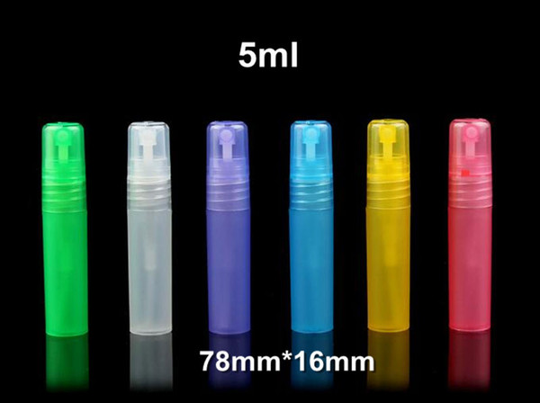 5ml Frosted Plastic Atomizer Bottle Travel Makeup Perfume Spray Refillable Bottle Free Shipping
