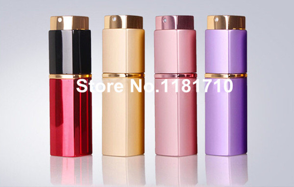 TOP-GRADE Luxury Square 20ML Empty Perfume Bottle Aluminium Refillable Glass Bottle Portable Metal Spray Atomizer