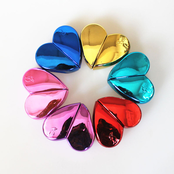 Wholesale Heart Shaped 25ml Glass Perfume Bottle Screw Neck Refillable Pump Sprayer Thick Perfume Spray Glass Bottles 6colors