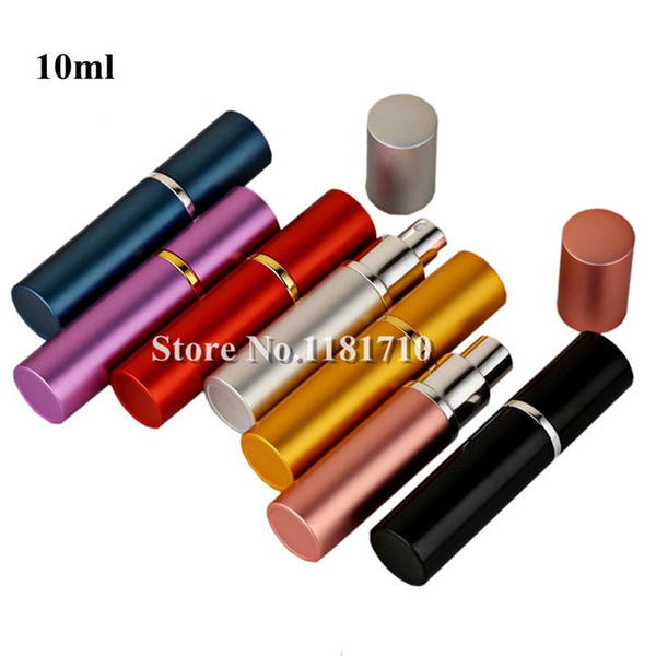 High Quality 10ml Travel Refillable Perfume Atomizer Small Spray Glass Bottle Portable Aluminum Perfume Bottle 10cc Parfum Bottles Wholesale