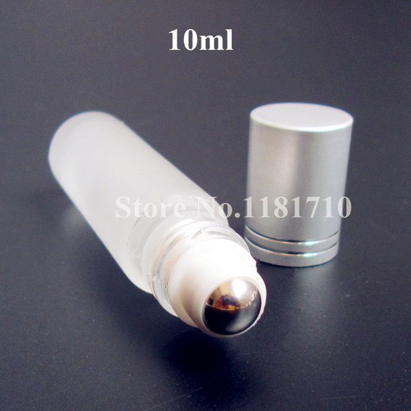10ml Thick frosted Roll On Glass Bottle Perfume Bottles Eessential Oil Bottle with Stainless Steel Ball and Silver Cap