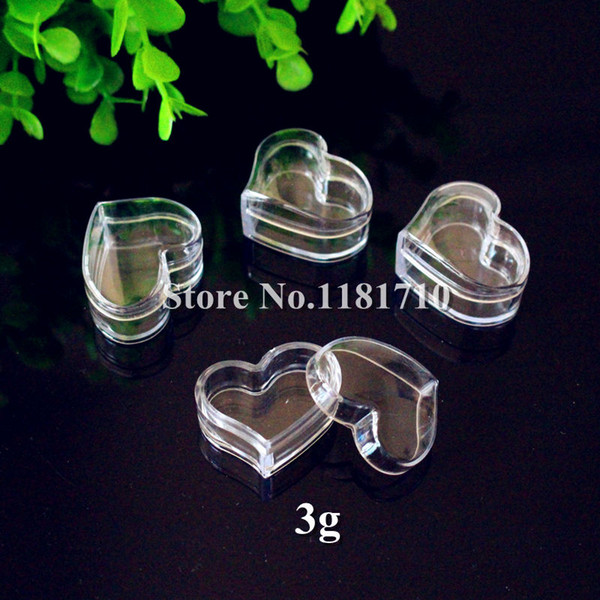 3g clear Cosmetic Jar 3cc Packaging Bottle Cream Jar 3ml Sample Cream Pot Display Plastic Container Free Shipping