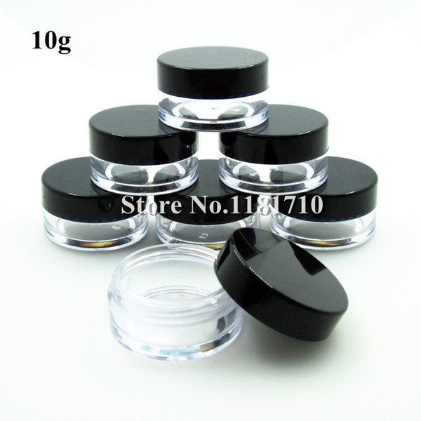 Free Shipping 10g Clear Round Cream Jar,10cc Cosmetic Packaging Bottle,10ml Sample Cream Pot,Display Container,10ml sample plastic jar