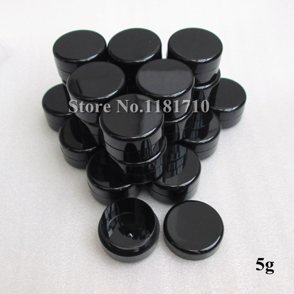 wholesale 5g Black Plastic Jar Eye Cream Bottle Cosmetic Jar Make Up Jar UV-resistant