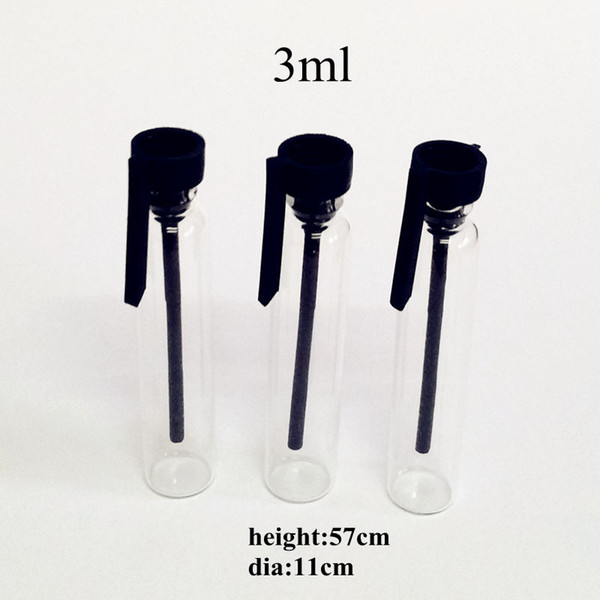 1ML 2ML 3ML Liquid Sample Glass Bottle Empty Clear Perfume Tube Bottles Sample Glass Vials Small Promotion Oil Bottle Sample Test Bottle