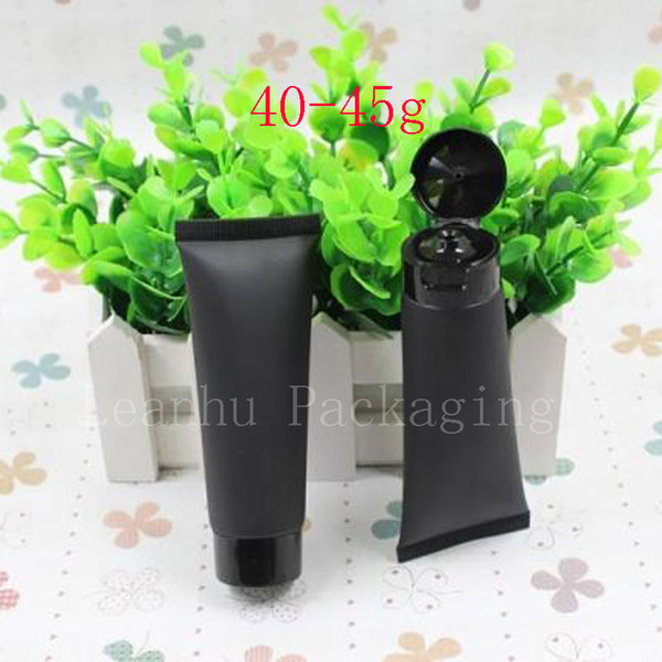 45g Empty Black Soft Tube For Cosmetics Packaging,Sample 45ML Lotion Cream Plastic Bottles , Unguent Containers Tube squeeze