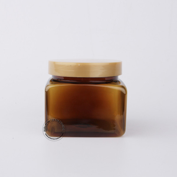 2pcs x New Arrival High Quality 500g Plastic Facial Mask Jars 500ml Amber Cream Jar High Capacity Cosmetic Containers