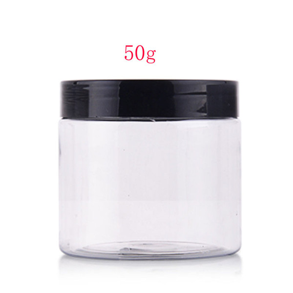 50g DIY transparent plastic mask cream PET cosmetic box jar bottles containers ,1.75oz empty plastic container for DIY cosmetic