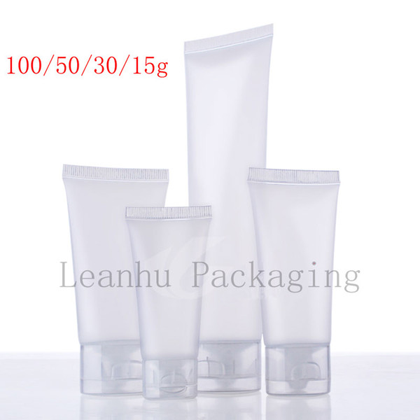15 30 50 100 ml natural frosted soft lotion cosmetics tube , squeeze plastic bottle, shampoo lotion tube packaging,container