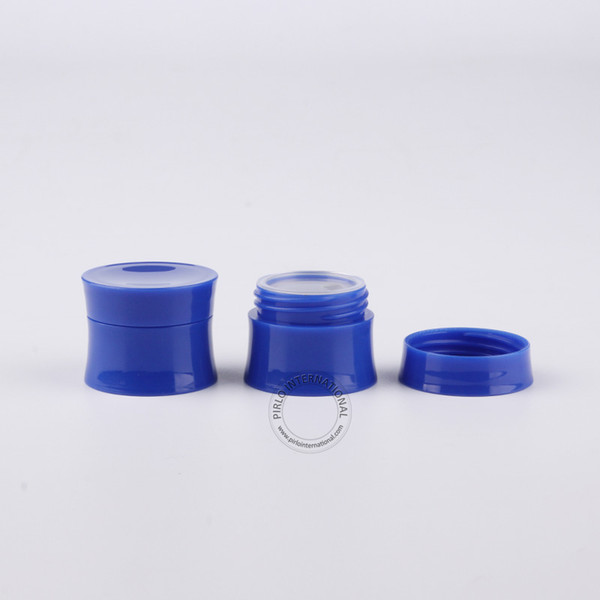 Wholesale Makeup Tools For Women 50 x 15g/15ml Plastic Cream Jar Mini Blue PP Sample Container Cosmetic Packaging Free Shipping