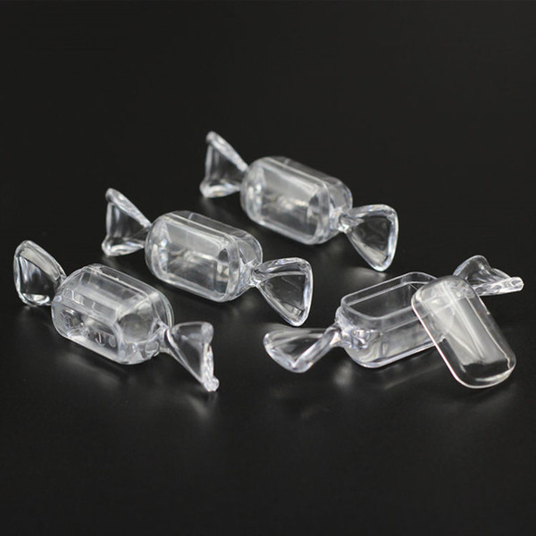 100pcs/Lot Candy Shaped Cosmetic Clear Jar With Lid 5g Plastic Cream Jar Container Makeup Packaging Empty Sample Jars PS Bottle
