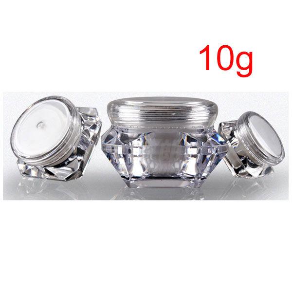 10g Mini sample cream jar containers ,empty cosmetic jar bottles ,1/3 oz diamond shape high quality cream pot for cosmetics