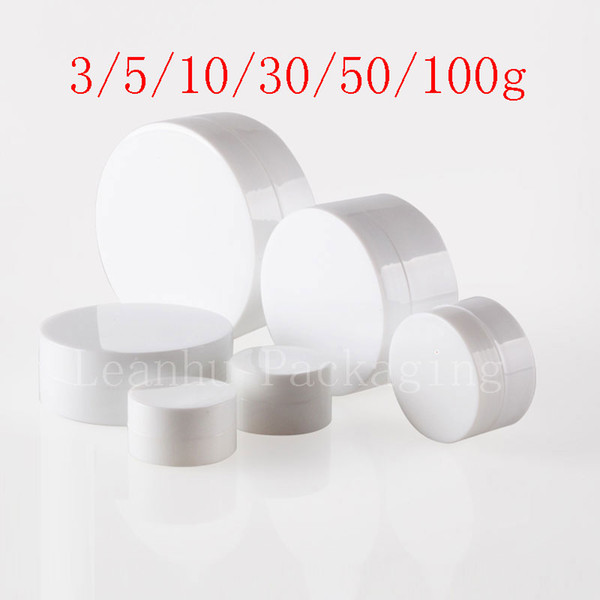 100g x 30 empty cream container , 100ml cosmetic skin care jar round plastic bottles pot powder PP container can screw cap