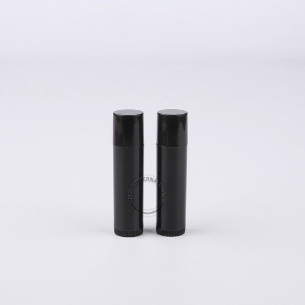 Free Shipping High Quality Makeup Tool 5g Plastic Lip Balm Tube Black Lipstick Bottle 5cc Lip Balm Stick 50pcs/lot