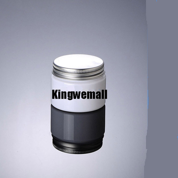 Wholesale 300pcs/lot Capacity 50g 50ml Empty PET White Cream Jar with Aluminum Lids For Cosmetic Packaging GWB04