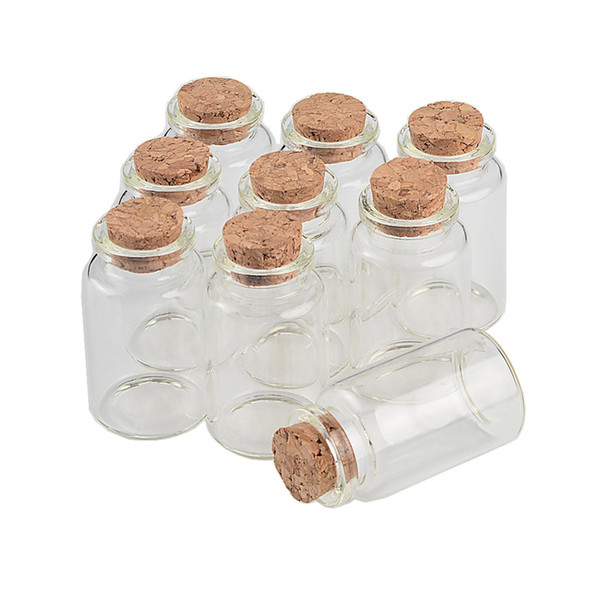 30*50*17mm 20ml Transparent Glass Bottles With Cork Gift Jars Crafts 100pcs/lot Free Shipping