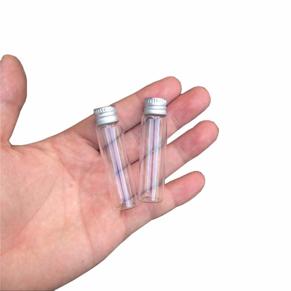 6ml 16*60*8mm Glass Bottles Crafts Cute Bottles Aluminum Screw Caps Empty Wishing Bottles Jars Decorate 100pcs Free Shipping