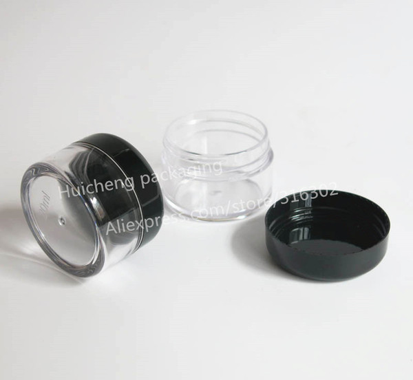 50pcs/lot 20g Black cream jar, ps jar,display case, cream pot,cosmetic container,cosmetic packaging,cream bottle