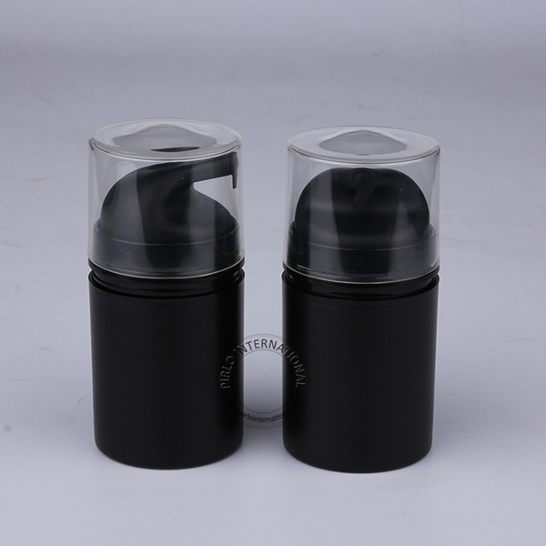 Free Shipping! High Quality 50ml Plastic Snap On Lotion Bottle With Pump, 50cc Black Disposable Cosmetic Containers 40pcs/lot
