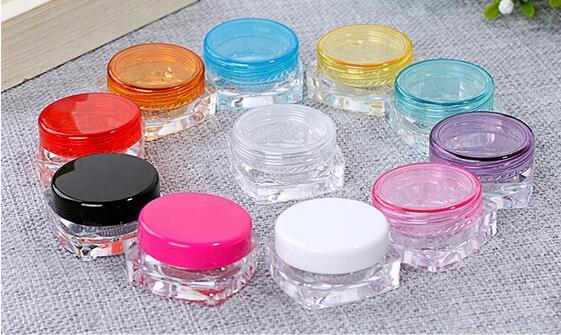 1000pcs/lot 3g 5g Small Empty Cosmetic Refillable Bottles Plastic Eyeshadow Makeup Face Cream Jar Pot Container Bottle