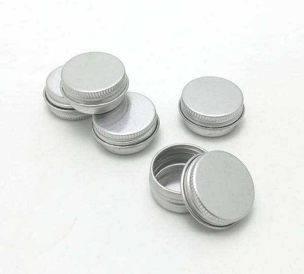100 x 5G Travel Refillable Aluminum Tins Small Metal Cosmetic Packaging Jar 1/6oz professional cosmetics container