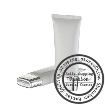 Free shipping 50pcs,100g white anodized flat plumbing hose cosmetics plumbing hose cream sub-bottling,Squeeze Refillable bottles
