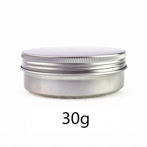 Free shipping 1000pcs 30g aluminum jar, 30 gram metal cream jar, 1 oz silver aluminum case, 30 g metal cosmetic container