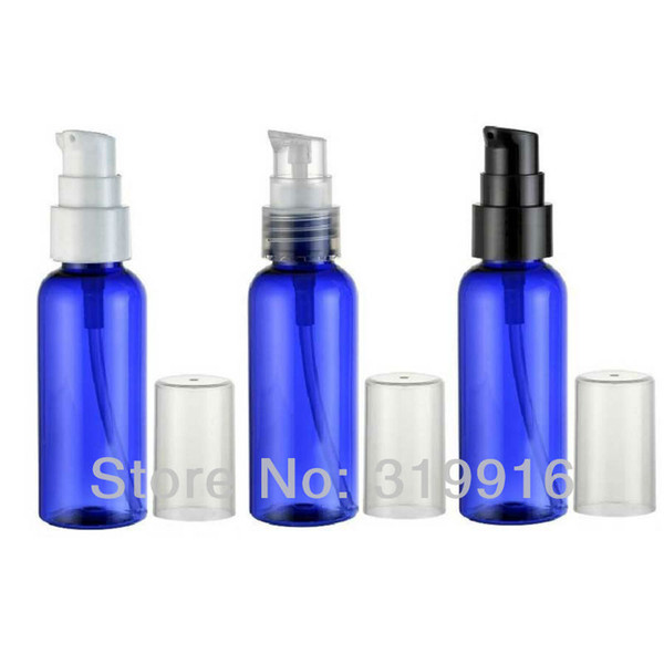 50ml X 100 empty blue color cosmetics cream pump bottles for ,50g treatment pump plastic bottle for skin care cream ,makeup
