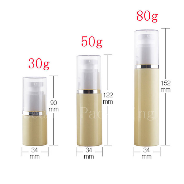 30ml 50ml 80ml empty plastic cream container pump for skin care cream packaging, lotion cosmetic bottles cream bottles pump