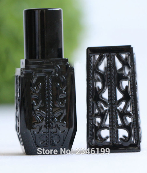 50pcs/lot Black Retro Hollow Style Cute Lip Balm Container, Empty Elegant DIY Lipstick Packaging Bottle, Square Beauty Tool