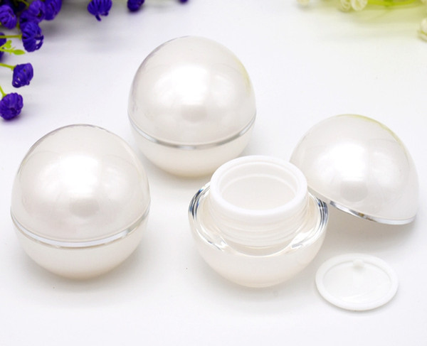 200pcs/lot 10g cream jar Lip balm Lipstick Empty Spherical Round lip gloss jar box sample container 4 colors
