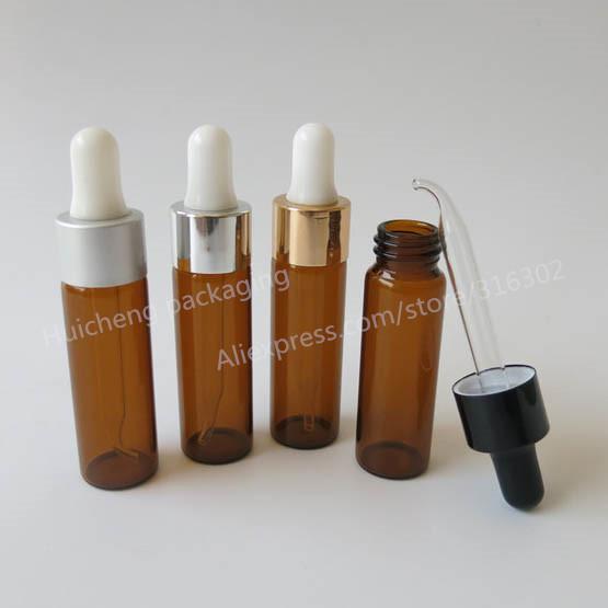 50pcs/lot 15ml Amber Glass Essential Oil Dropper Bottle with Aluminum Clourse,15ml Brown Glass Dropper Bottle,