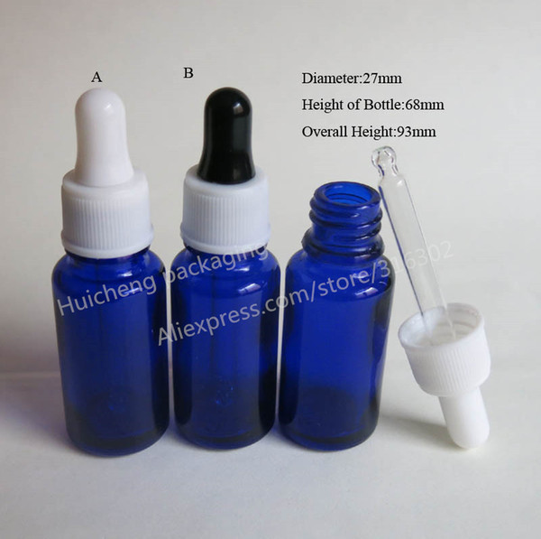 200 x 15ml Cobalt Blue Glass Dropper Bottle,1/2oz Glass Essential Oil Bottle With Plastic Dropper,Dropper Container
