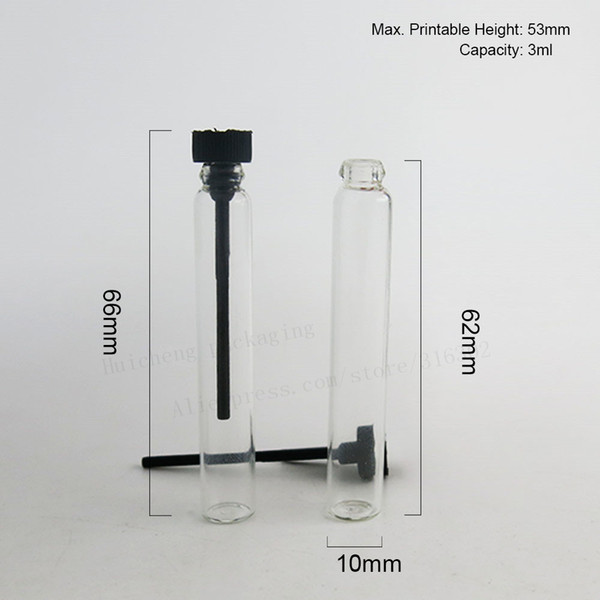 Door&Key 500 x 3ml mini glass perfume bottle Empty parfume sample vial fragrance and perfume for essential oil use